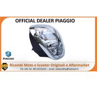 FARO PROIETTORE FANALE ANTERIORE CORNICE CROMATA PIAGGIO BEVERLY 300 ie 2017