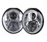 Faro Proiettore Kit Fari LED Rotondi Da 7 Pollici Faro Per Toyota FJ Per Cruiser Per Land Per Cruiser FJ40s FJ45s FJ60 Per Faro Moto Da 7 Pollici Fari(50w Halo light Silve)