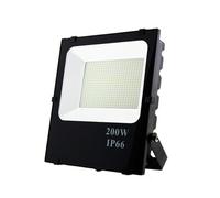 Faro proiettore Led 200W Nero da esterno IP65 Bianco Caldo 3000K M LEDME