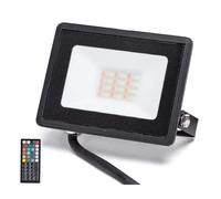Faro proiettore Led 20W Nero da esterno IP65 RGB luce regolabile e dimmerabile con telecomando Aigostar