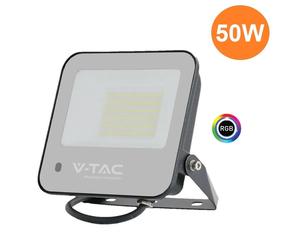 FARO PROIETTORE LED 50W RGB + LUCE BIANCA DA ESTERNO IP65 TELECOMANDO INFRAROSSI [EEK: F]