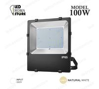FARO PROIETTORE LED DA ESTERNO INDUSTRIALE ORIENTABILE IP65 100W LUCE 5000K