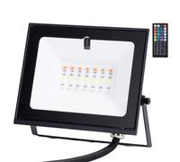 Faro proiettore Led Seven 10W Nero da esterno IP65 RGB luce regolabile e dimmerabile con telecomando Aigostar