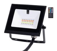 Faro proiettore Led Seven 20W Nero da esterno IP65 RGB luce regolabile e dimmerabile con telecomando Aigostar