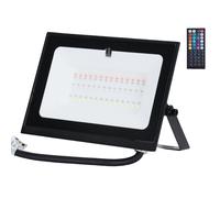 Faro proiettore Led Seven 30W Nero da esterno IP65 RGB luce regolabile e dimmerabile con telecomando Aigostar