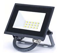 Faro proiettore Led Slim 10W Nero da esterno IP65 Bianco neutro 4000K Aigostar