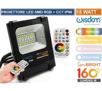FARO PROIETTORE MULTICOLORE RGB+CCT 15W DIMMERABILE DA ESTERNO IP66