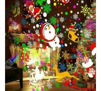 Faro proiettore natalizio laser LED RGB disegno babbo natale fiocchi neve renna