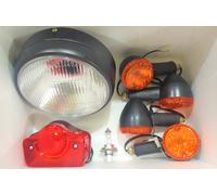 Faro proiettore nero fanale posteriore 4x indicatore per Royal Enfield Classi...