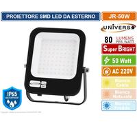 FARO PROIETTORE SMD LED FLOODLIGHT 20-30-50-100-150-200W SLIM IP65 COLORE NERO