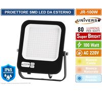 FARO PROIETTORE SMD LED FLOODLIGHT 20-30-50-100-150-200W SLIM IP65 COLORE NERO