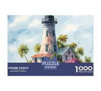 Faro Puzzle 1000 Pezzi per Adulti Palme Set Puzzle 1000 Pezzi Relax Casa Arredamento 38x26cm/1000pcs