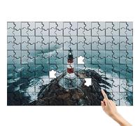 Faro Puzzle 1500 Pezzi, Oceano Puzzle Adulti, Giochi Educativi per la Famiglia, Divertimento Colorato Set con Scatola, Giochi Creativi per Regalo Uomo Decorazioni Casa, Regalo Bambina 6 Anni B-9