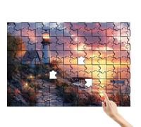 Faro Puzzle 1500 Pezzi, Tramonto Puzzle Adulti, Giochi Educativi per la Famiglia, Divertimento Colorato Set con Scatola, Giochi Creativi per Regalo Uomo Decorazioni Casa, Regalo Bambina 6 Anni U-9