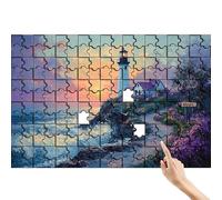 Faro Puzzle 1500 Pezzi, Tramonto Puzzle Adulti, Giochi Educativi per la Famiglia, Divertimento Colorato Set con Scatola, Giochi Creativi per Regalo Uomo Decorazioni Casa, Regalo Bambina 6 Anni L-5