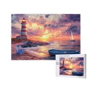 Faro Puzzle 300 Pezzi, Tramonto Puzzle Adatto ad Adulti e Principianti, Giochi Divertenti/Sfidanti/Impossible, DIY Hobby Creativi per Adulti Attività Artigianali, Regali per Uomini/Donne M-341