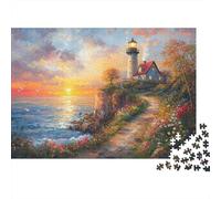 Faro Puzzle Impossible 1000Pcs A Faro on The Coast Decorazione Per La Casa. Giochi Rilassamento E Intelligence Per Adulti E Ragazzi Da 14 Anni 1000pcs (75x50cm)