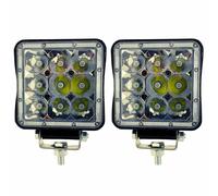 Faro Quadrato Da Lavoro 9 LED 4,5 Pollici 27W Off Road ATV Truck 4x4 - Qty 2