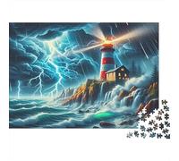 Faro Rompicapo 1000 Pezzi In cartone Extra Spesso, Un Classico Puzzle A Pezzi Per Pace Interiore, Ideale Per Sfida Personale, Regalo Di Compleanno Originale 52x38cm/1000pcs