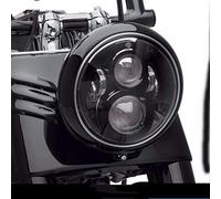 Faro rotondo 7 pollici a LED occhi d'angelo con DRL bianco/Ambra indicatori di direzione Halo per Harley Davidson Moto