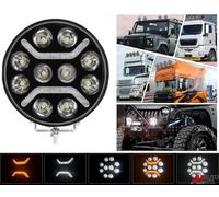 Faro Rotondo A Led Completo 9" Per Nuovo Gen Scania Truck