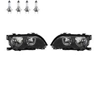 Faro Set Nero per BMW E46 Anno di Cost. 98-01 Incl. Philips H7/H7 + Servo Motori