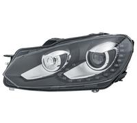 Faro Sinistro Bi-Xenon LED Per VW Golf MK6 Angolare Nero 08-12 OEM Hella