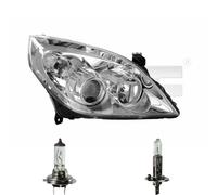 Faro Sinistro Cromato H1/H7 Per Opel Vectra C Caravan Signum Inclusi Lampadine