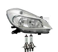 Faro Sinistro Cromato H7/H7 Per Renault Clio III BR0/1 CR0/1 Inclusi Lampadine