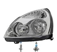 Faro Sinistro Cromato Inclusi Lampadine OSRAM H7 H1 Per Renault Clio II BB_ CB_