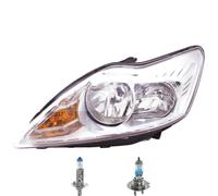 Faro Sinistro Cromato Inclusi Lampadine OSRAM Per Ford Focus II DA_ HCP DP FFS