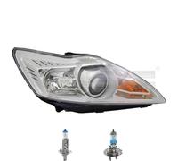 Faro Sinistro Cromato Inclusi Lampadine OSRAM Per Ford Focus II DA_ HCP DP FFS