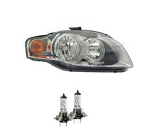 Faro Sinistro Giallo H7/H7 Per Audi A4 8EC B7 8ED 8H7 B6 8HE Inclusi Lampadine