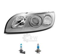Faro Sinistro Grigio Inclusi Lampade Premium Per Volvo V50 MW Con LWR Motore