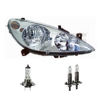 Faro Sinistro H1/H1/H7 Per Peugeot 307 3A/C 3H 3E 3B Inclusi Lampadine Osram