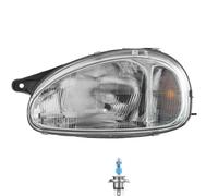 Faro Sinistro H4 Per Opel Corsa B 73_ 78_ 79_ Combo 71_ Inclusi Lampadine Osram