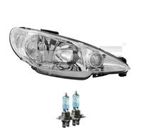 Faro Sinistro H7/H7 Per Peugeot 206 CC 2D 2A/C 2E/K Inclusi Lampadine Osram