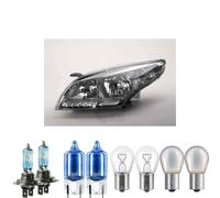 Faro Sinistro H7 P21W W5W PY21W Cromato Per Renault Megane III Inclusi Lampadine