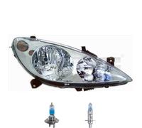 Faro Sinistro Inclusi Lampade Premium Per Peugeot 307 3A/C Con LWR Motore