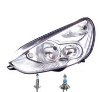 Faro Sinistro Inclusi Lampadine OSRAM H7 H1 Con Motore LWR Per Ford S-Max WA6
