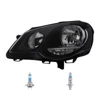 Faro Sinistro Nero H1/H7 Per VW Polo 9N Inkl. Lampadine Osram