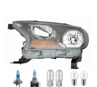 Faro Sinistro Nero Inclusi Lampade OSRAM Premium Per Ford Ranger TKE