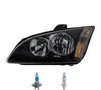 Faro Sinistro Nero Inclusi Lampade Premium Per Ford Focus II DA_ HCP DP