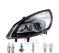 Faro Sinistro Nero Inclusi Lampade Premium Per Renault Scénic II JM0/1