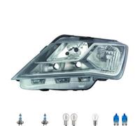 Faro Sinistro Nero Inclusi Lampadine OSRAM Con Motore LWR Per Seat Toledo IV