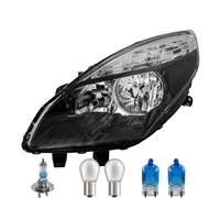 Faro Sinistro Nero Inclusi Lampadine OSRAM H7 Con Indicatori Per Renault Scénic