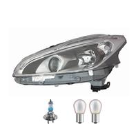 Faro Sinistro Nero Inclusi Lampadine OSRAM H7 Per Peugeot 208 CA_ CC_