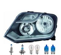 Faro Sinistro Nero Inclusi Lampadine OSRAM Per VW Amarok 2H_ S1B 2HA 2HB