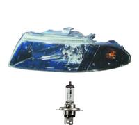Faro Sinistro Per Mitsubishi Carisma Anno 02.99-04 Nero Inclusi Lampadine