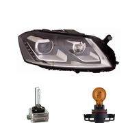 Faro Sinistro PSY24W Nero Per VW Passat Variant Alltrack Inclusi Lampadine